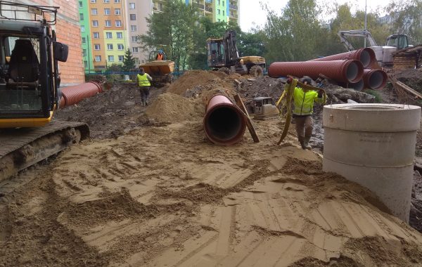 Budowa kanalizacji sanitarnej, Wrocław ul. Jabłeczna